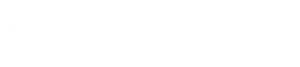 ABB Labs logo - white out